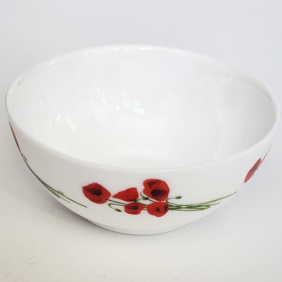 Luminarc Diwali Hypnosis Red Poppy Small Bowls – Set of 2, 4.7" Glass Bowls - Picture 5 of 9